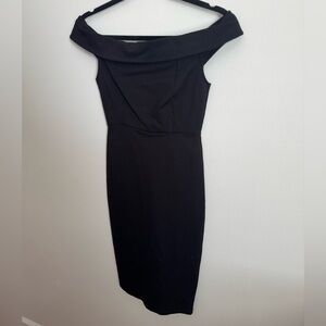 Karlie Elegant Black Off-Shoulder Dress